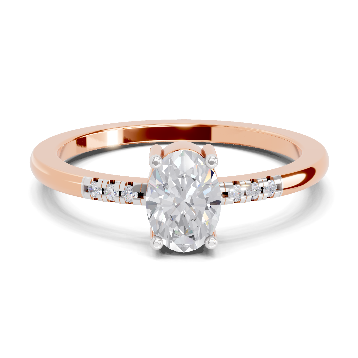 Lab Grown Diamond 1.03 Carat Lumora Promise Engagement Ring | 14K Rose Gold