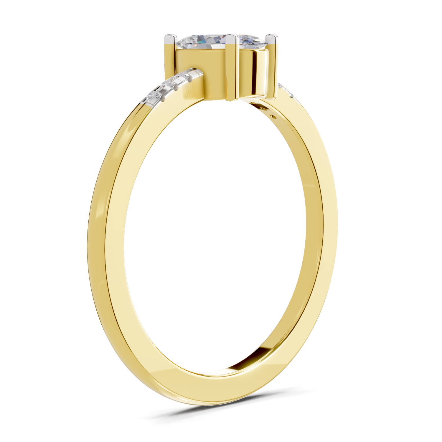 Lab Grown Diamond 1.03 Carat Lumora Promise Engagement Ring | 14K Yellow Gold