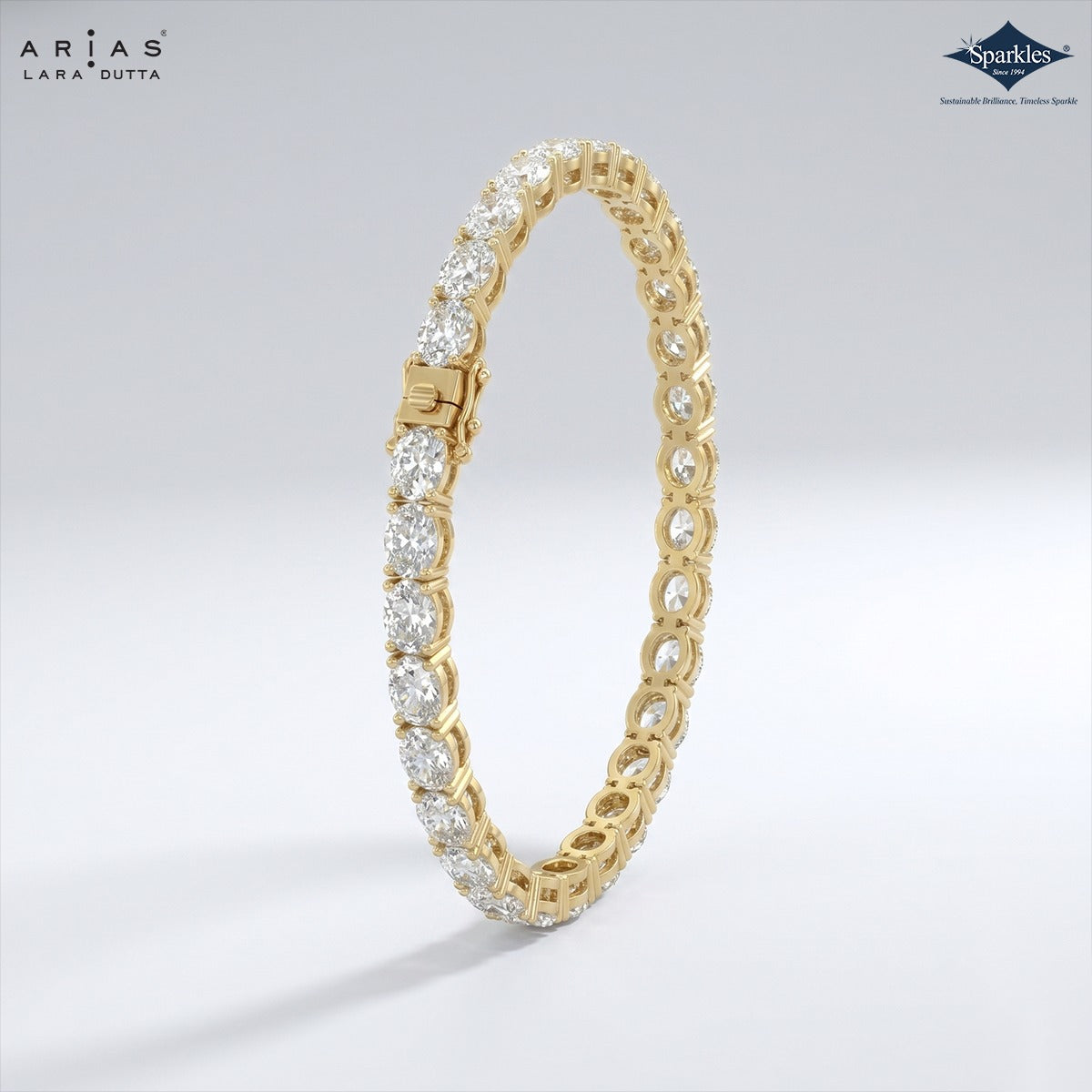 Arias by Lara Dutta Oval Diamond Tennis Bracelet