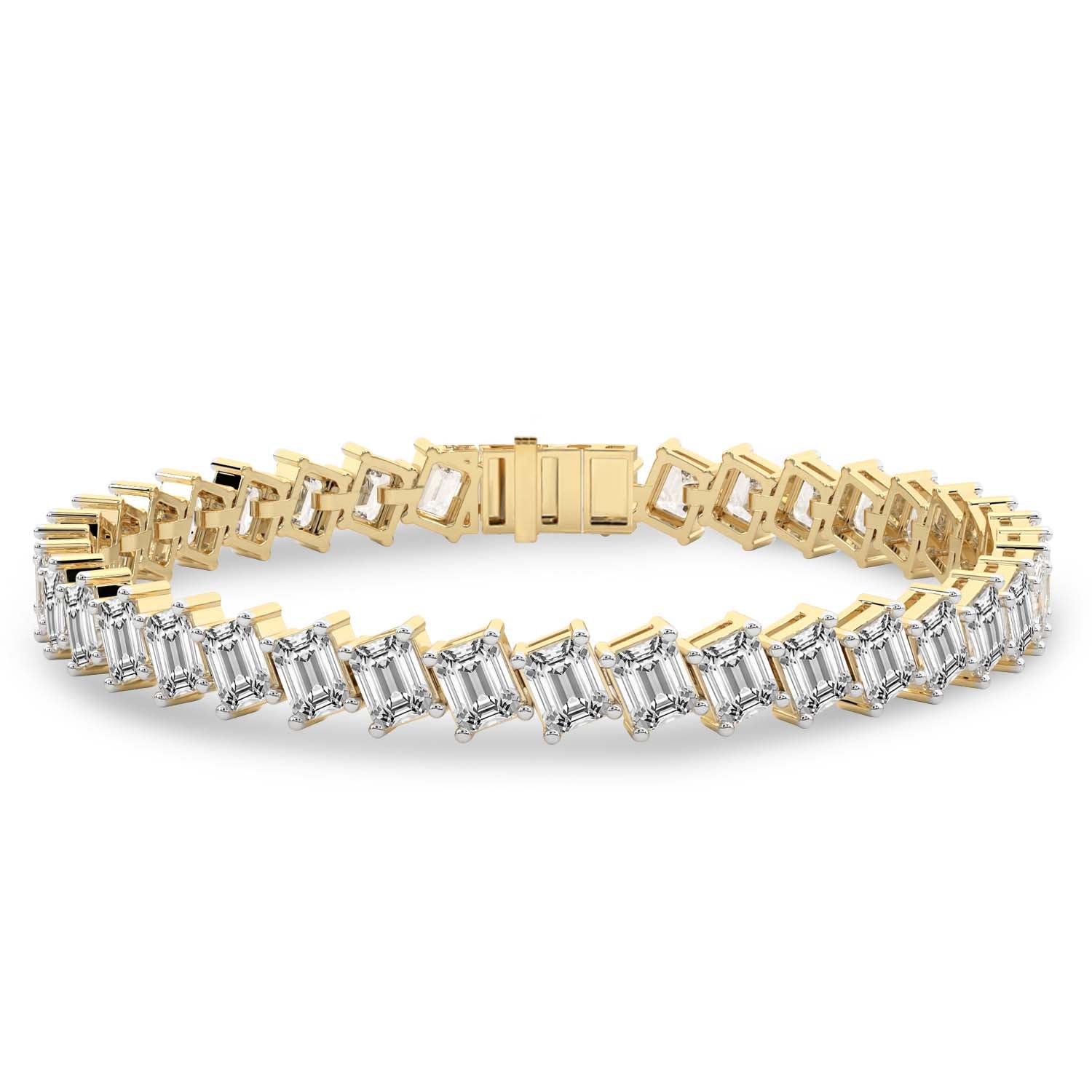 Sparkles Baguette Link Diamond Bracelet