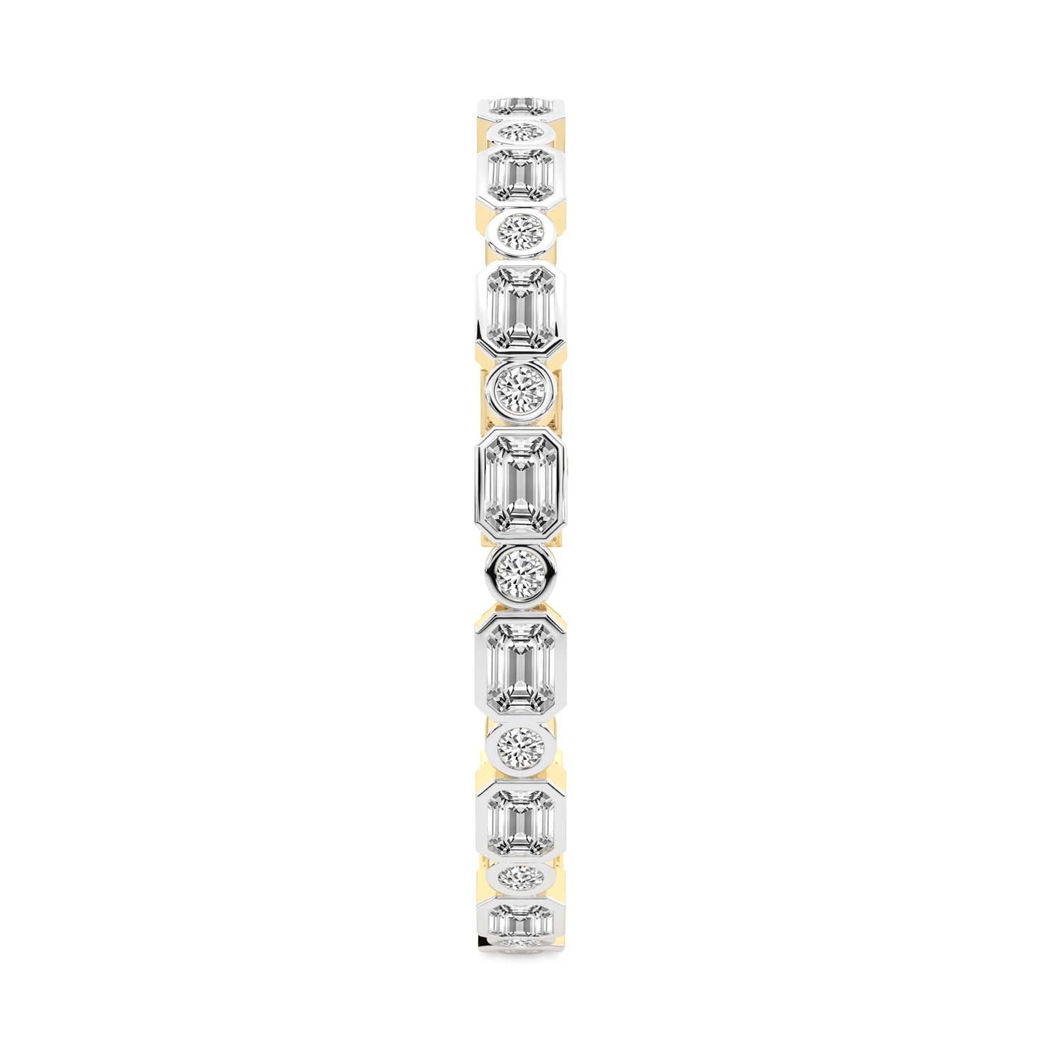 Sparkles Emerald & Round Brilliant Cut Diamond Bracelet