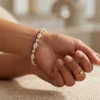 5.18 Carat Solitaire Lab Grown Diamond Bracelet In 14K Gold
