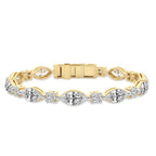 5.18 Carat Solitaire Lab Grown Diamond Bracelet In 14K Gold