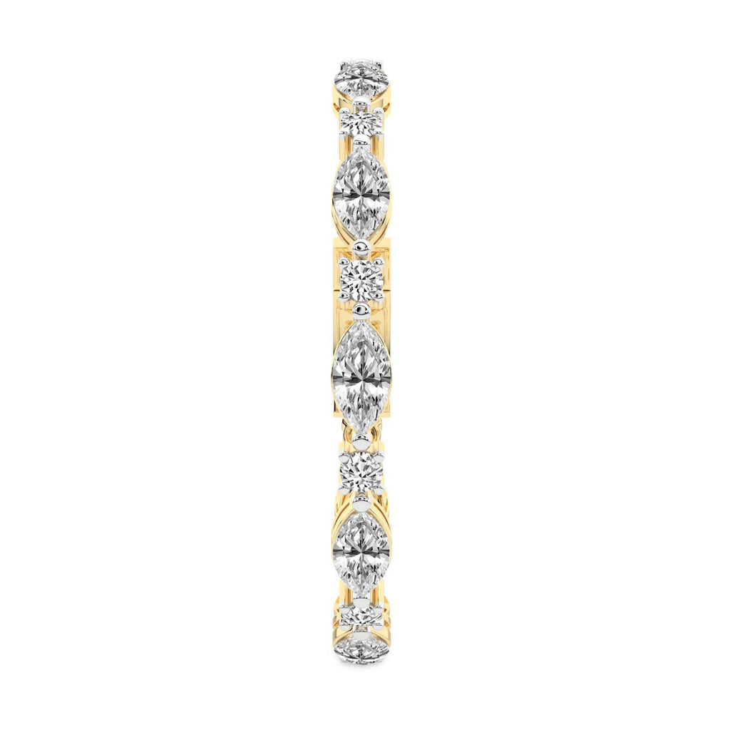 5.18 Carat Solitaire Lab Grown Diamond Bracelet In 14K Gold