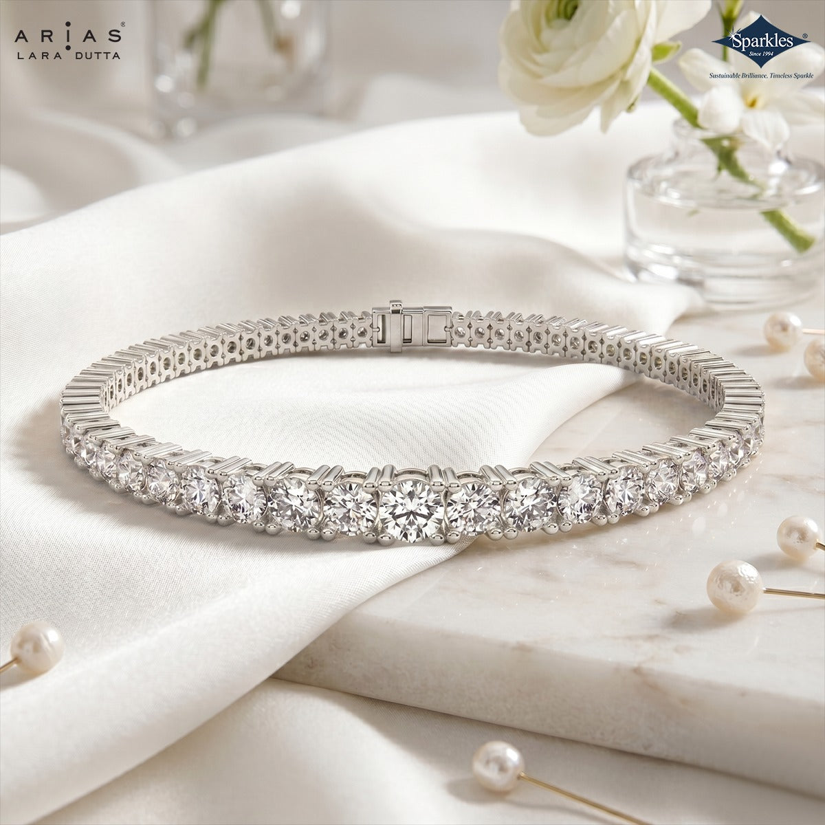 Arias by Lara Dutta Graduated Tennis Bracelet