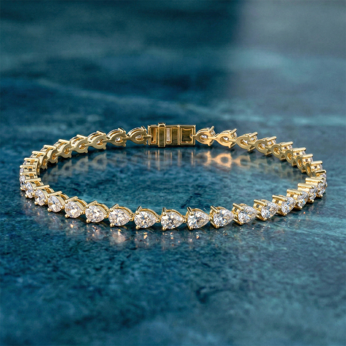 Sparkles Blush Pear Symphony Diamond Bracelet