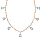 1.19 Ct Pear Shape Diamond Fashion Necklace in 14K