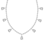 1.19 Ct Pear Shape Diamond Fashion Necklace | 14K White Gold