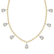 1.19 Ct Pear Shape Diamond Fashion Necklace | 14K Yellow Gold