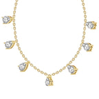 1.19 Ct Pear Shape Diamond Fashion Necklace in 14K