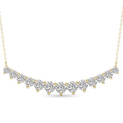 5.06 Ct Round Shape Diamond Fashion Necklace | 14K Yellow Gold