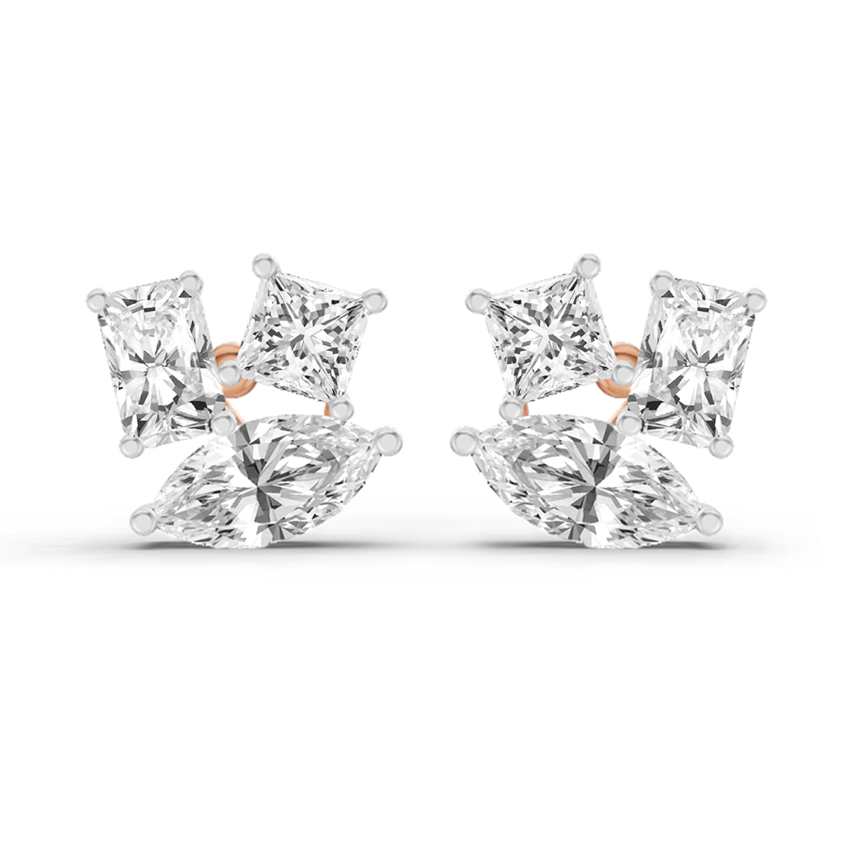 2.1 Ct Fashion Earrings | 14K Rose Gold