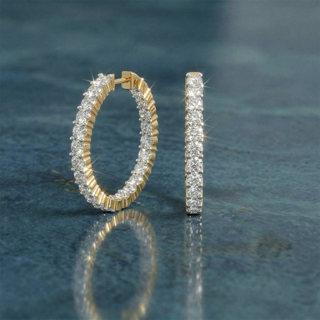 Sparkles Aurelia Hoop Diamond Earring