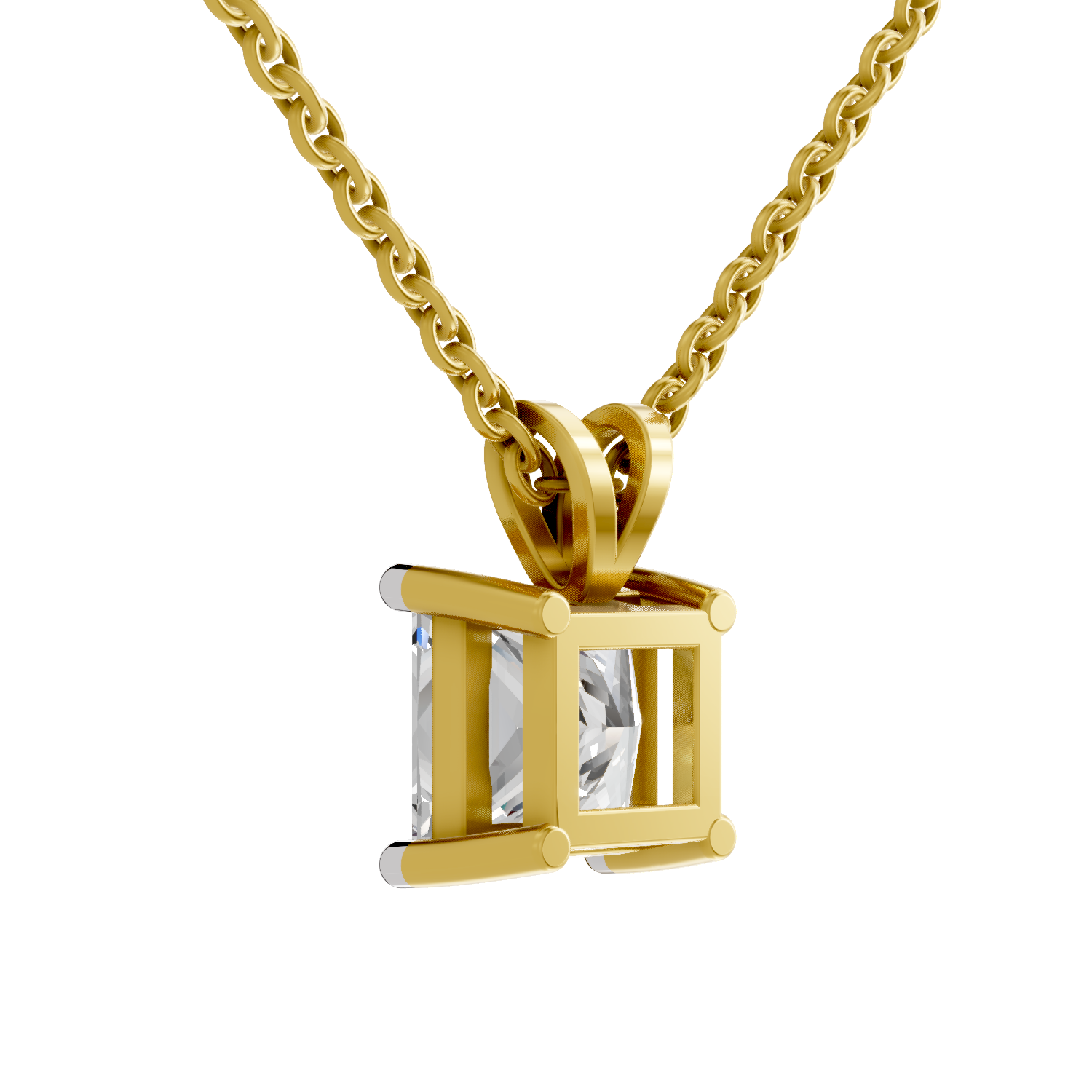 Sparkles Princess Cut Solitaire Pendant
