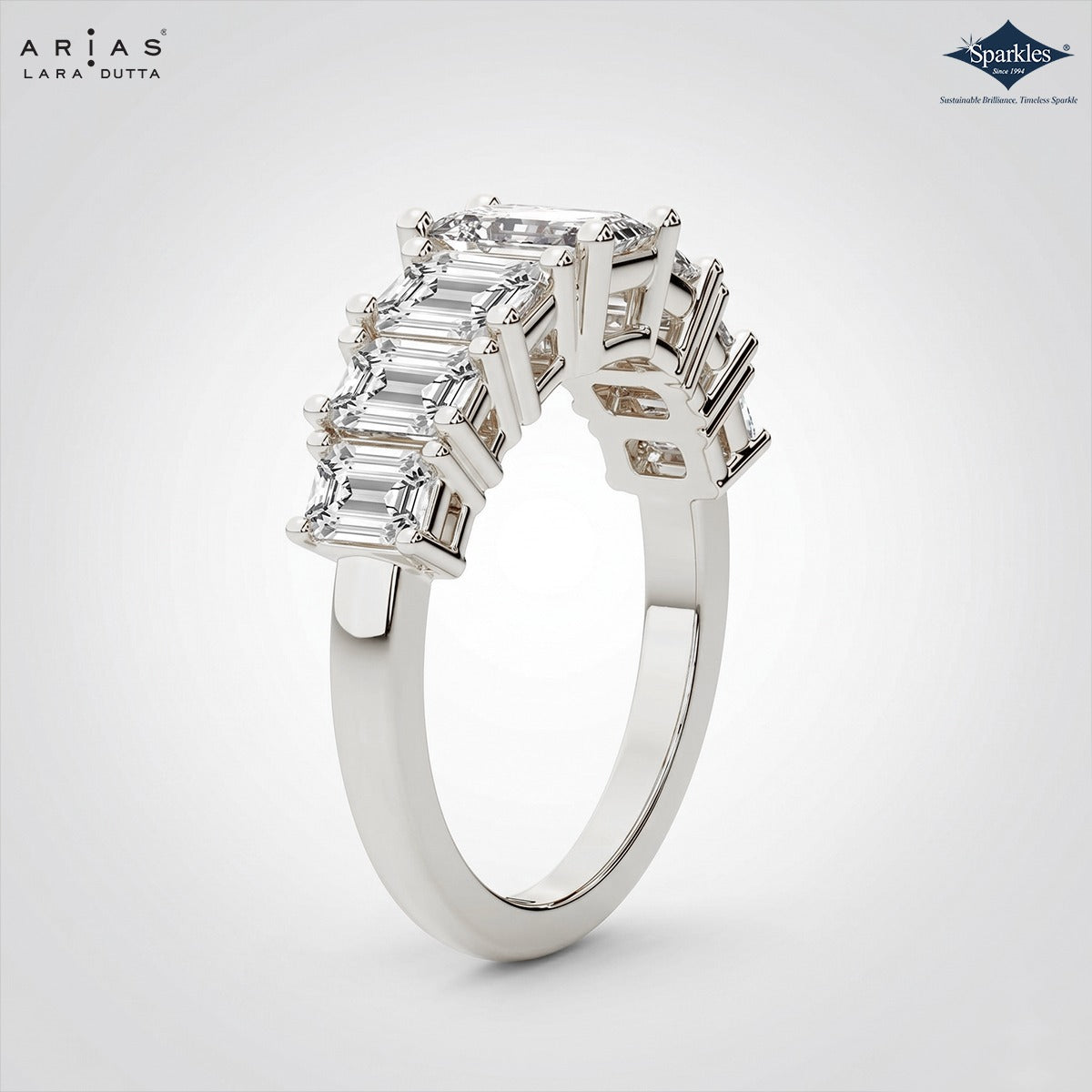 Arias by Lara Dutta Emerald Elegance Ring