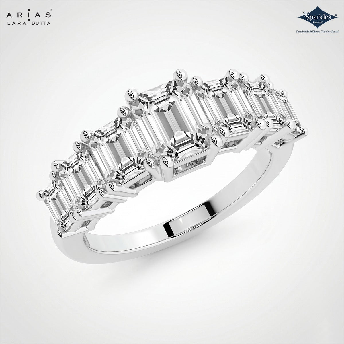 Arias by Lara Dutta Emerald Elegance Ring