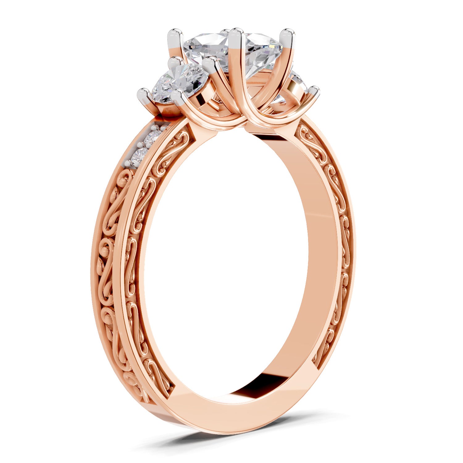 1.46 Ct Cushion Shape Solitaire Diamond Ring| 14K Rose Gold