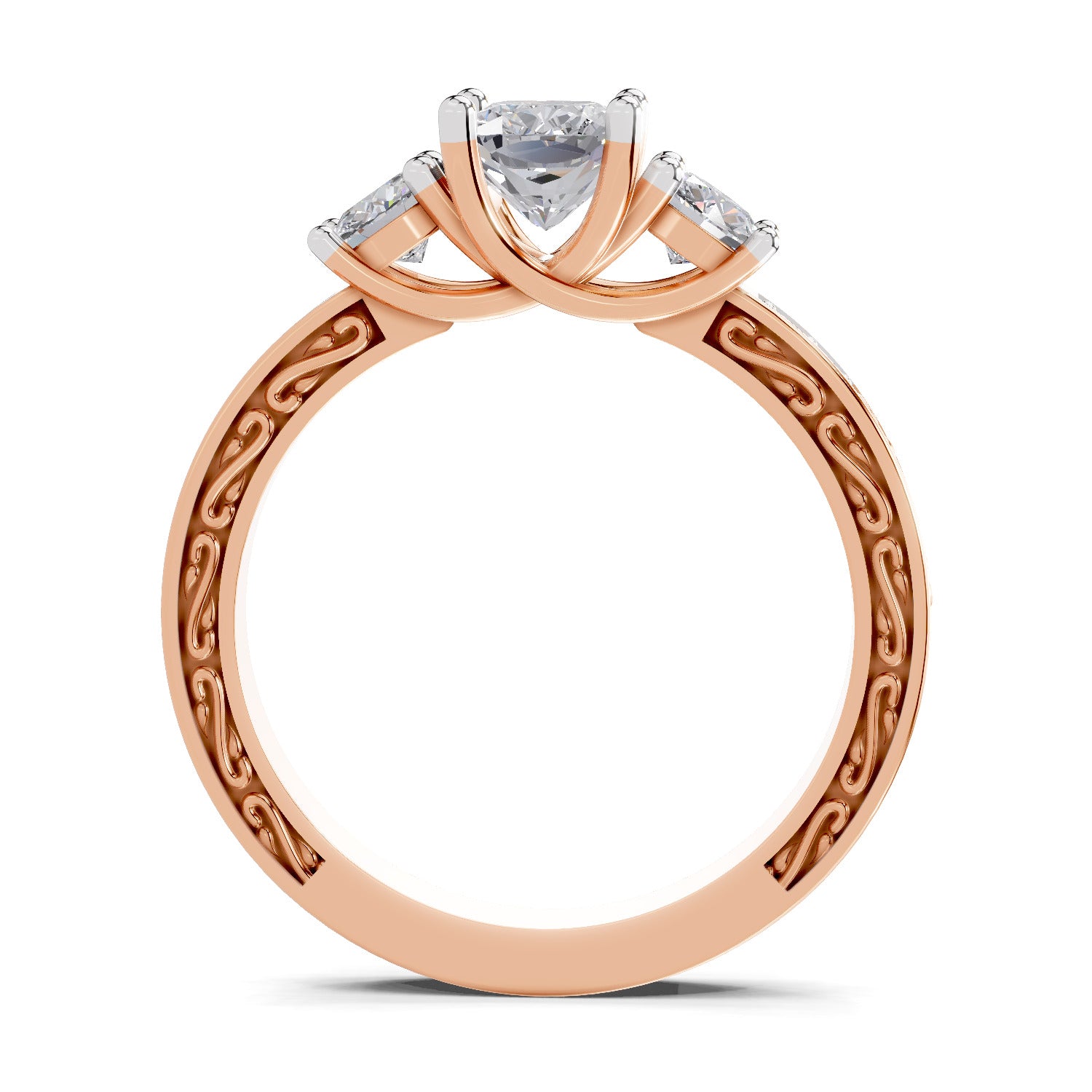 1.46 Ct Cushion Shape Solitaire Diamond Ring| 14K Rose Gold