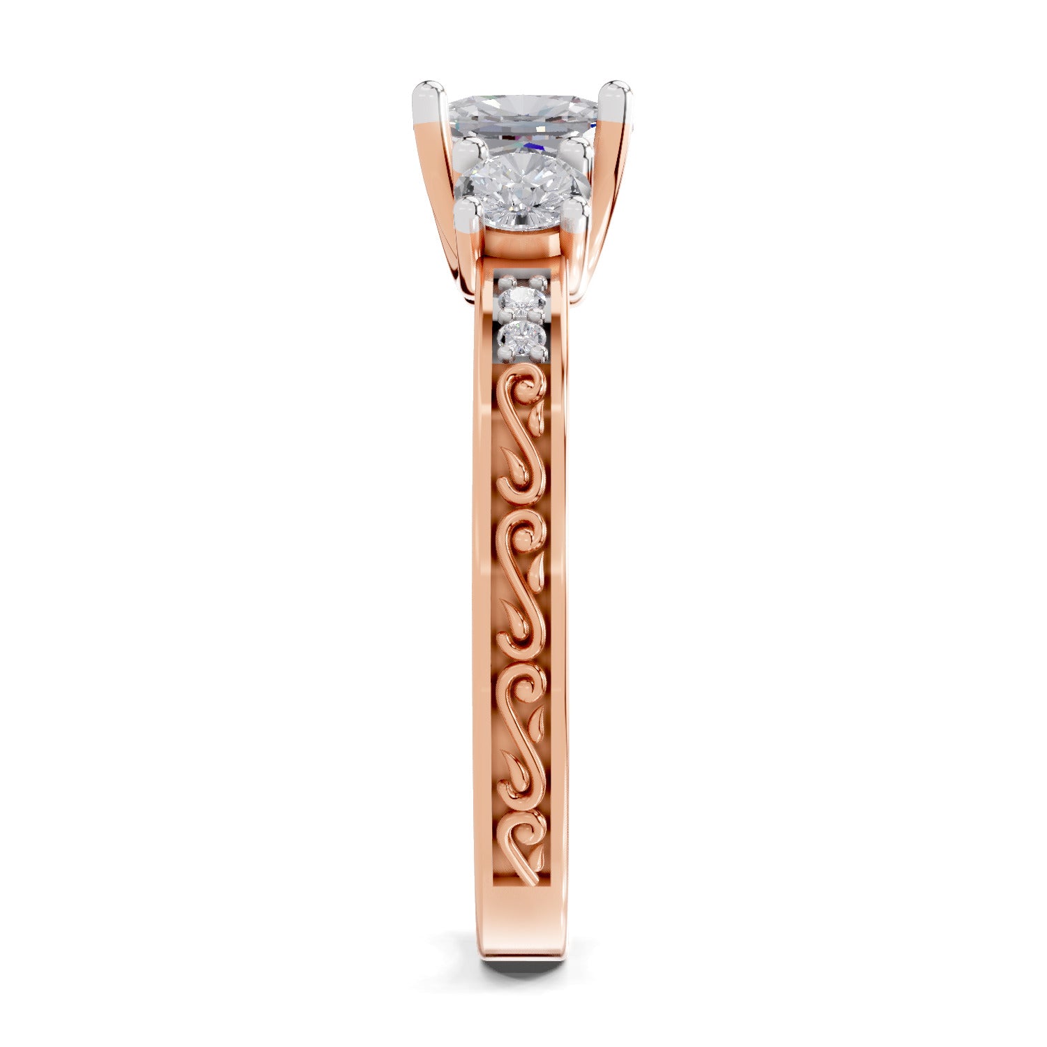 1.46 Ct Cushion Shape Solitaire Diamond Ring| 14K Rose Gold