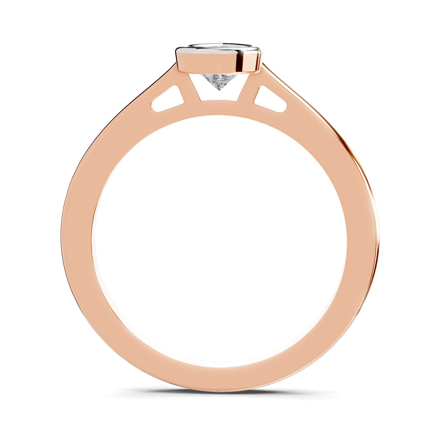 0.50 Ct Pear Shape Solitaire Diamond Ring| 14K Rose Gold
