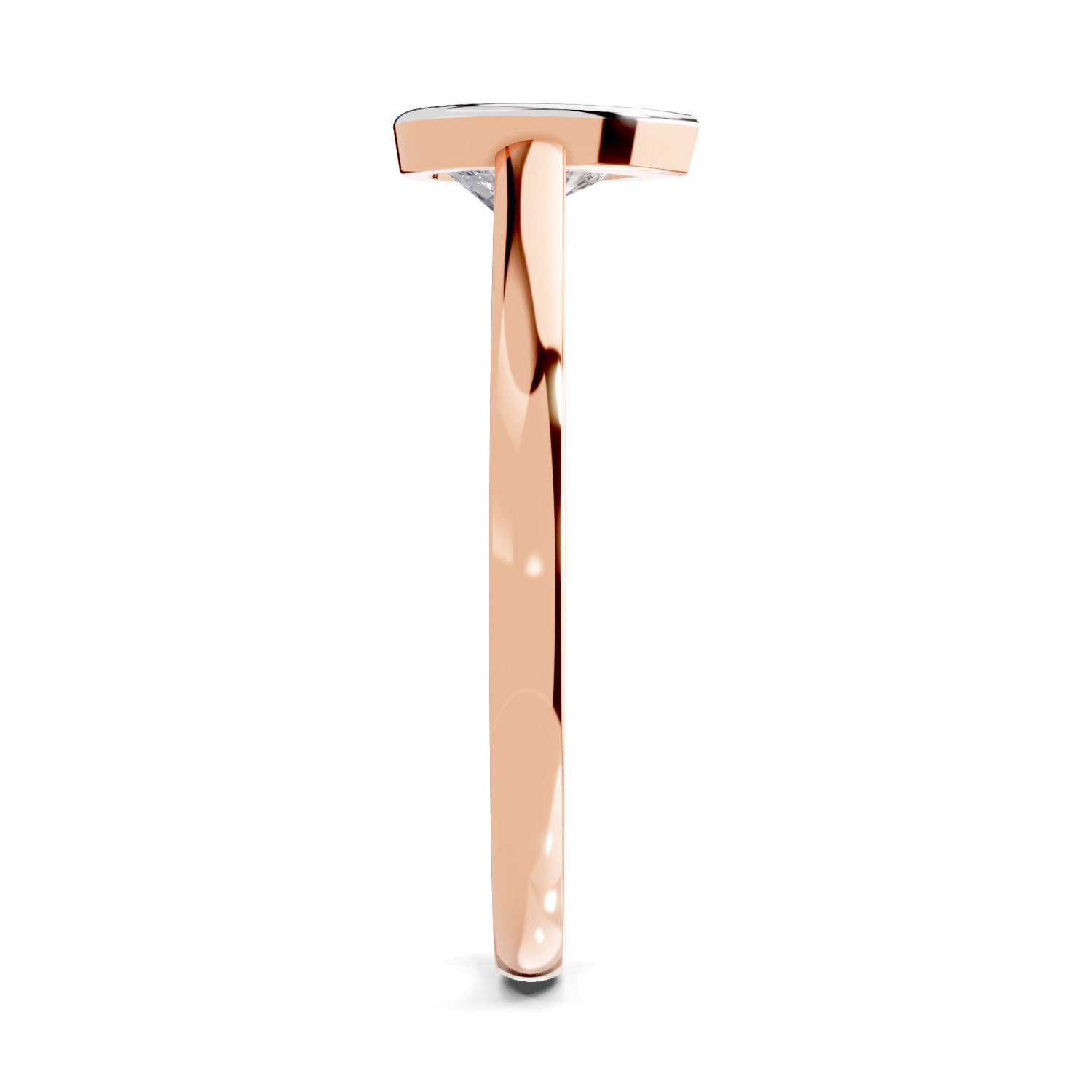 0.50 Ct Pear Shape Solitaire Diamond Ring| 14K Rose Gold
