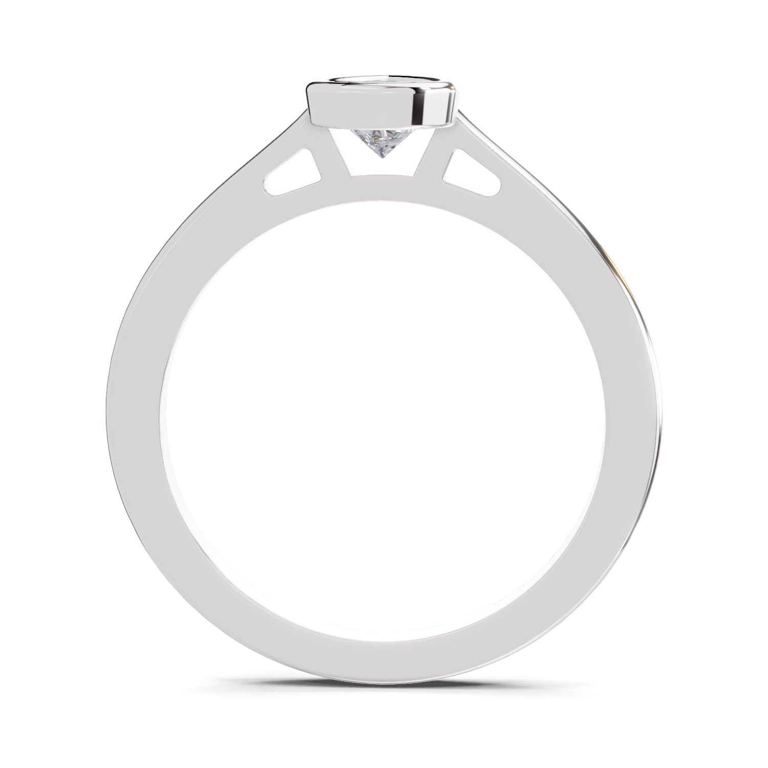 0.50 Ct Pear Shape Solitaire Diamond Ring| 14K White Gold