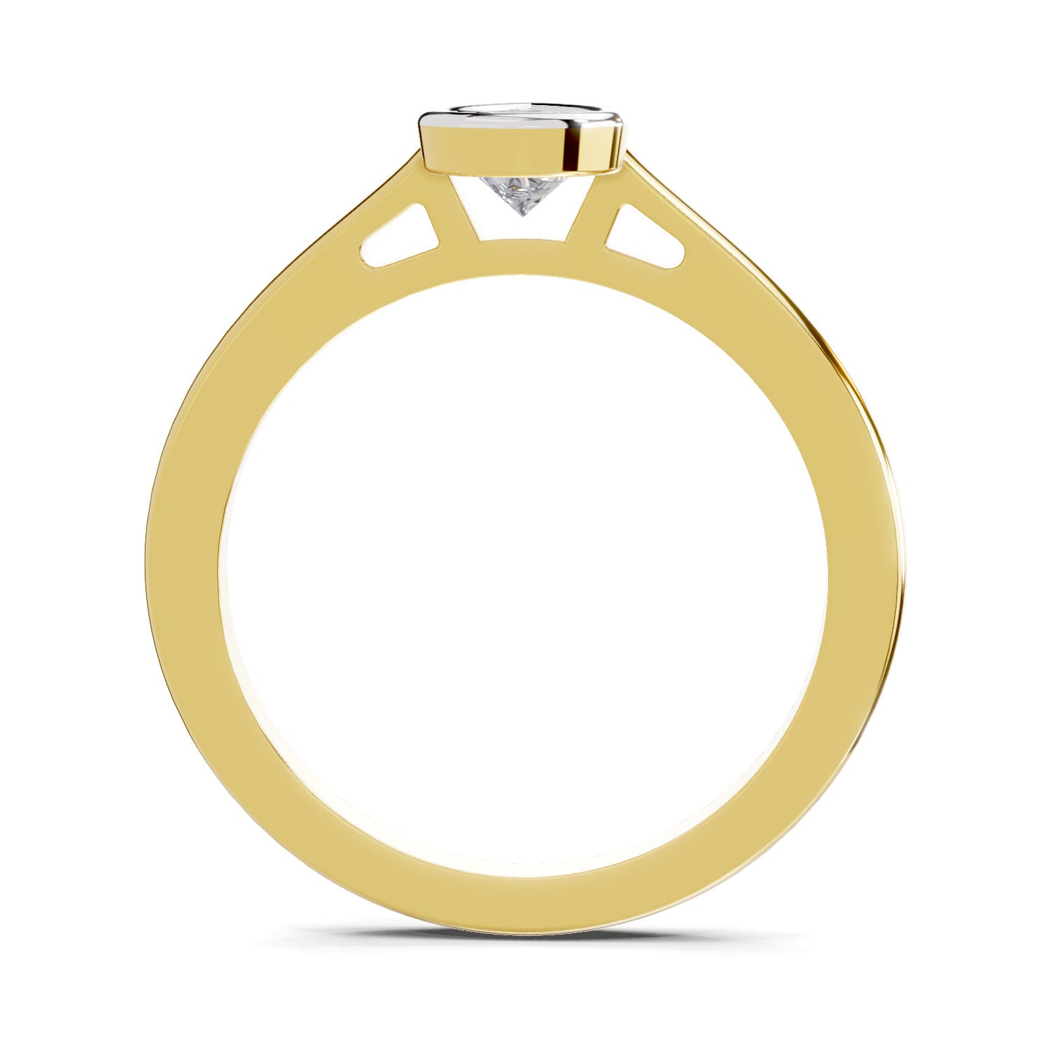 0.50 Ct Pear Shape Solitaire Diamond Ring| 14K Yellow Gold