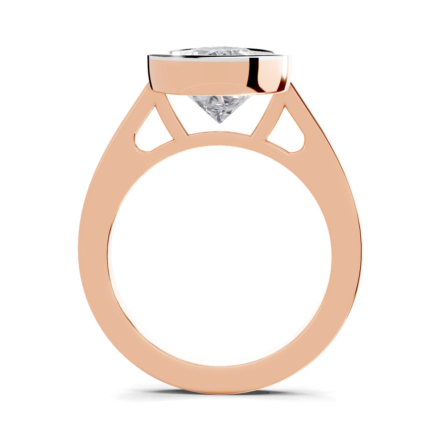 3 Ct Pear Shape Solitaire Diamond Ring| 14K Rose Gold