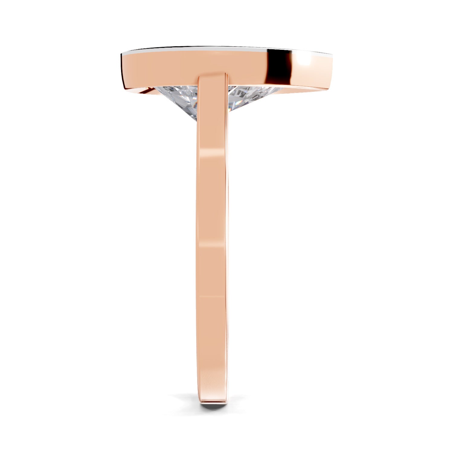 3 Ct Pear Shape Solitaire Diamond Ring| 14K Rose Gold