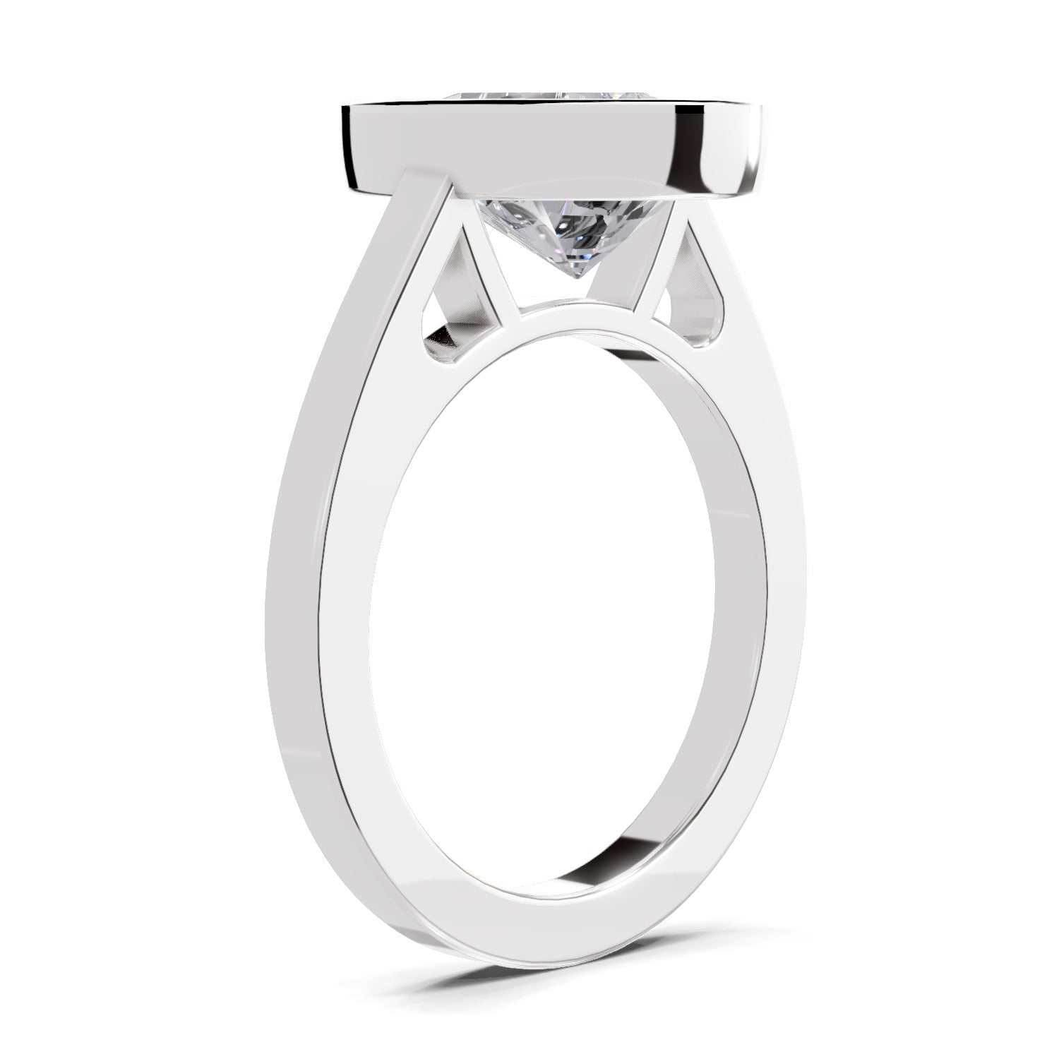 3 Ct Pear Shape Solitaire Diamond Ring| 14K White Gold