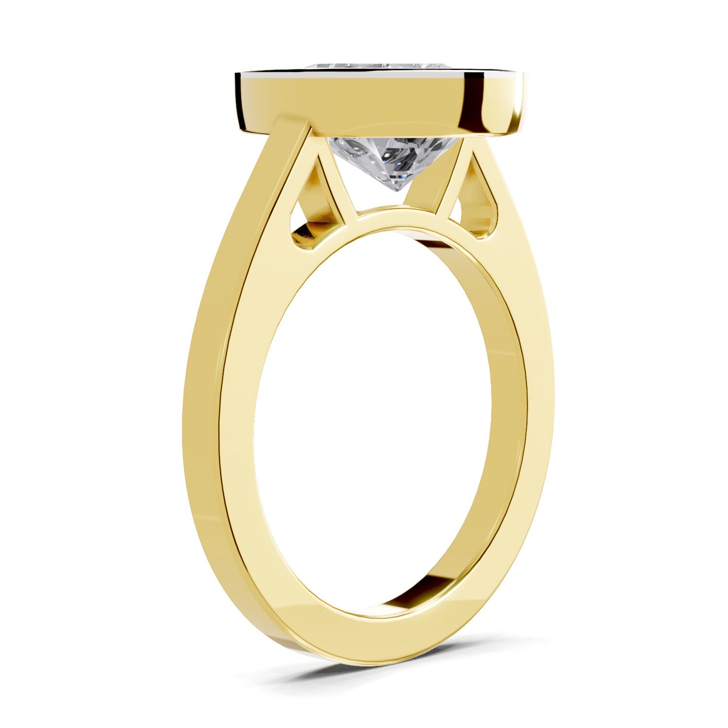 3 Ct Pear Shape Solitaire Diamond Ring| 14K Yellow Gold