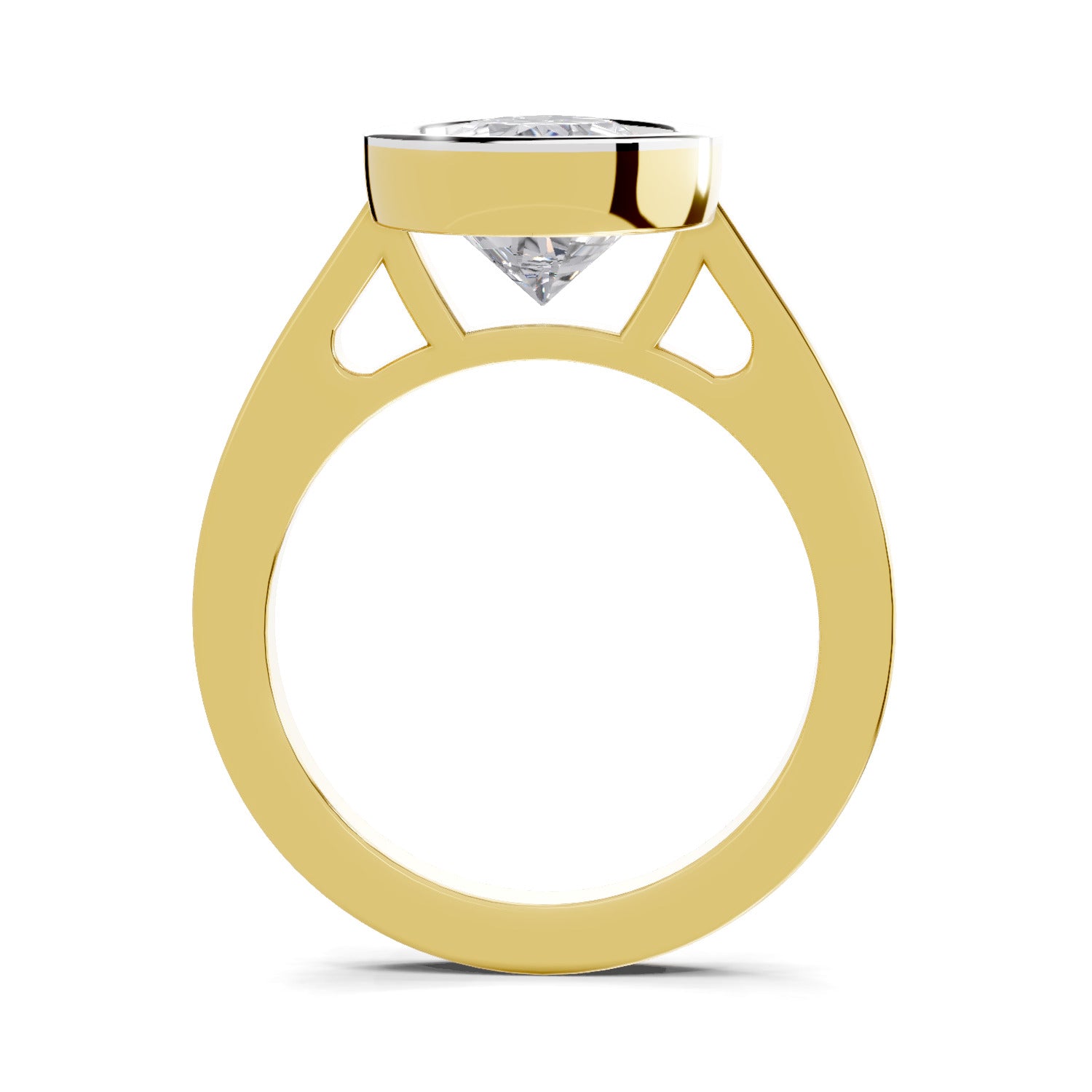 3 Ct Pear Shape Solitaire Diamond Ring| 14K Yellow Gold