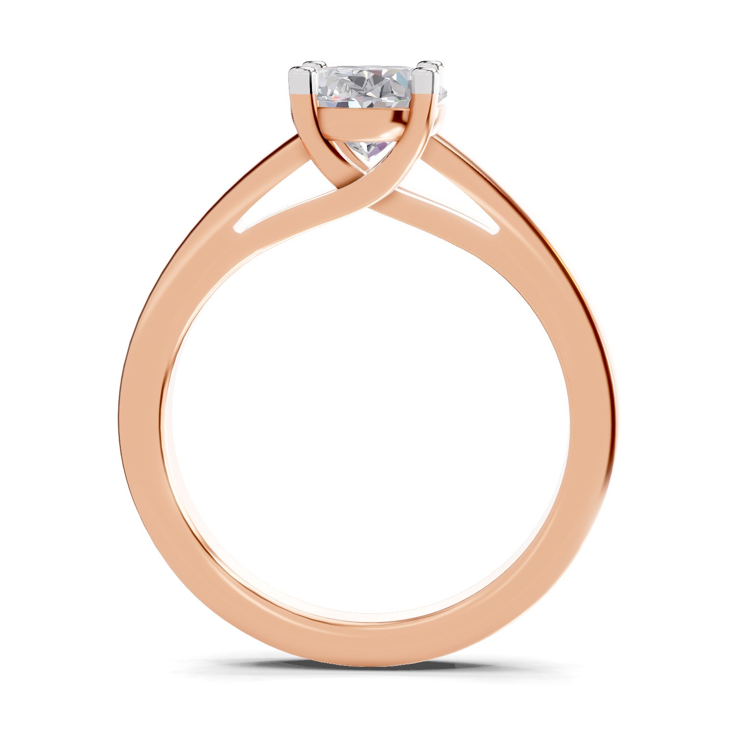 1 Ct Oval Shape Solitaire Diamond Ring| 14K Rose Gold