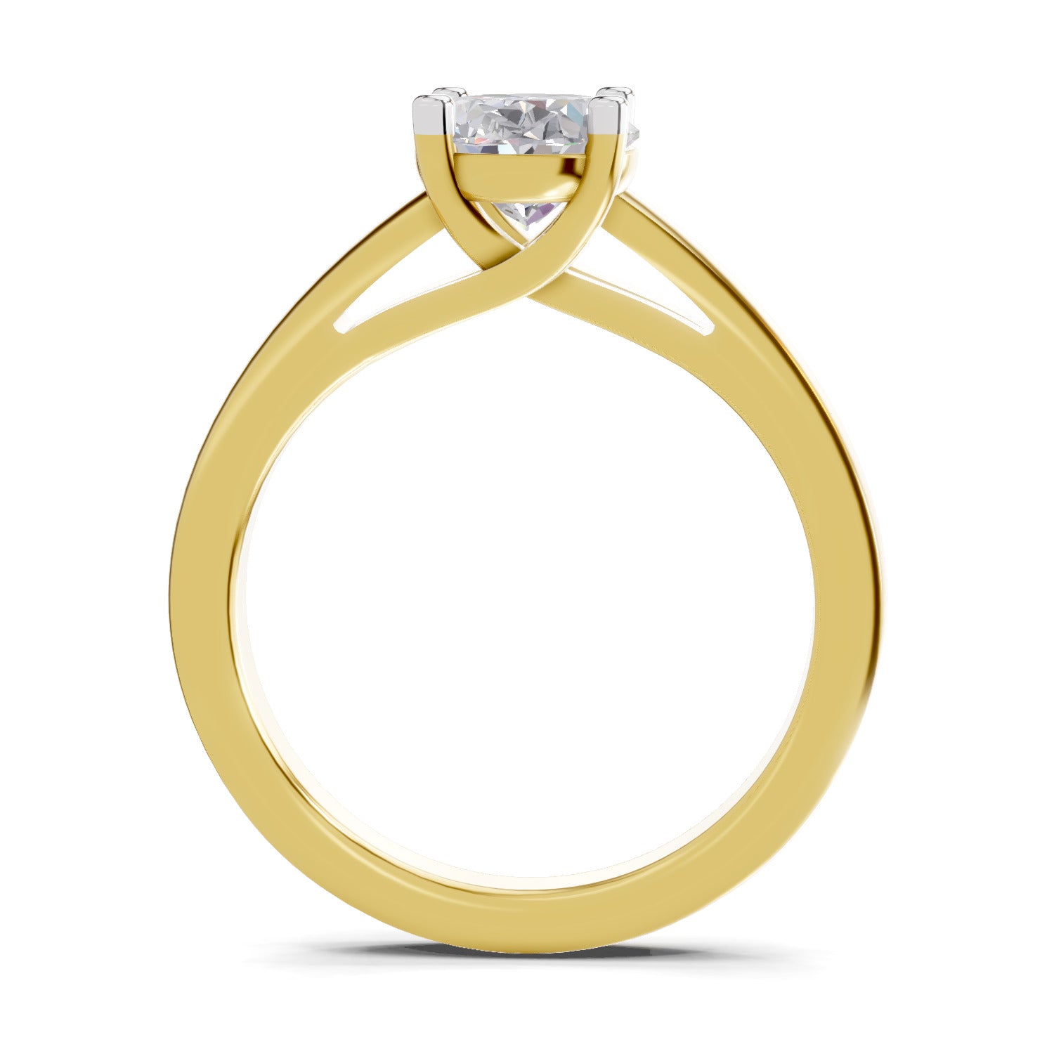 1 Ct Oval Shape Solitaire Diamond Ring| 14K Yellow Gold