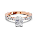 1.41 Ct Cushion Shape Solitaire Diamond Ring| 14K Rose Gold