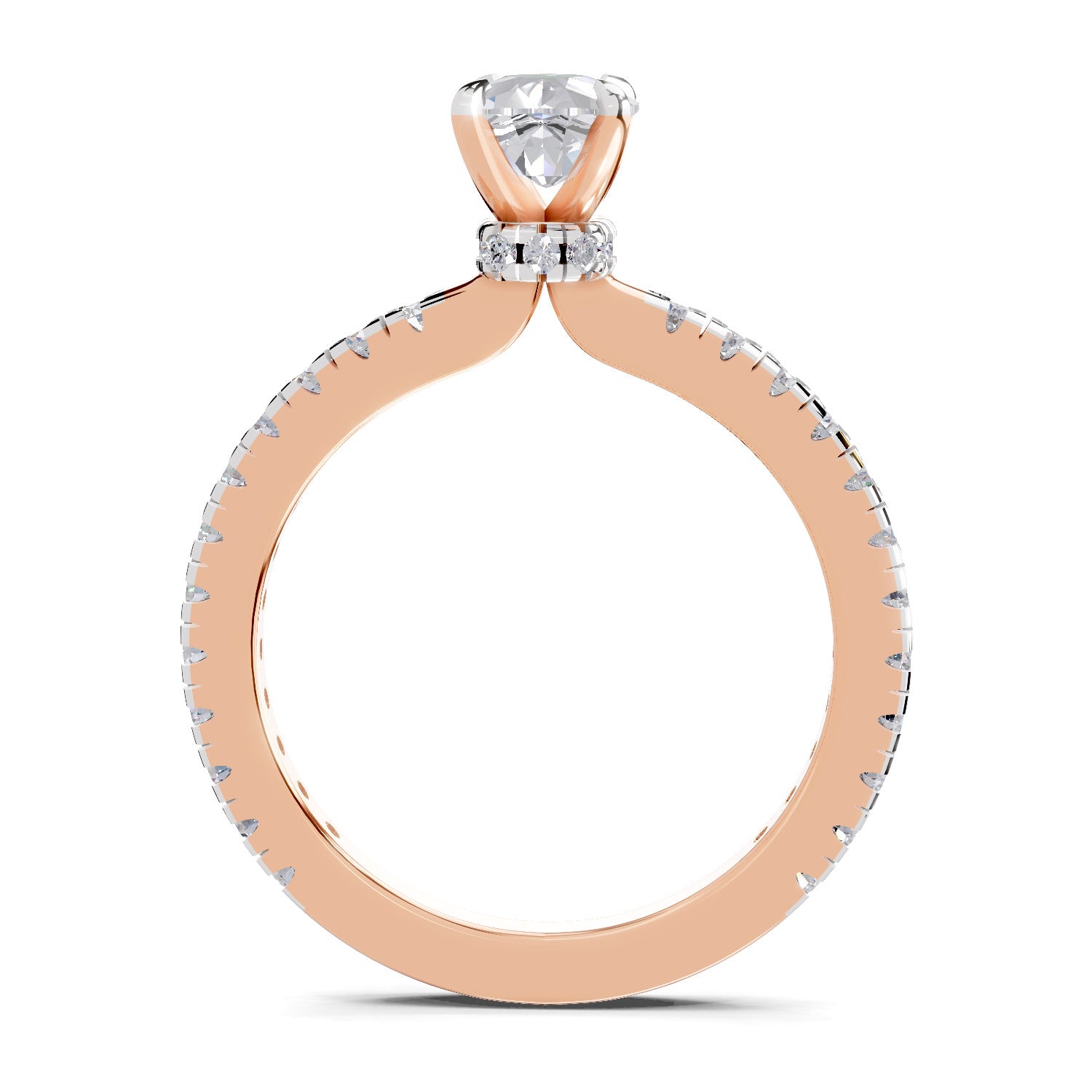 1.41 Ct Cushion Shape Solitaire Diamond Ring| 14K Rose Gold