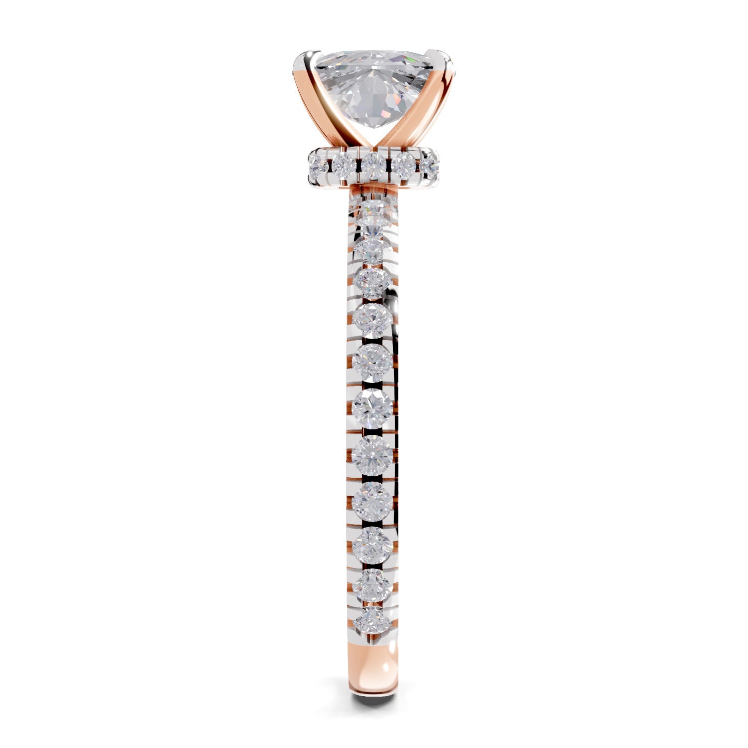 1.41 Ct Cushion Shape Solitaire Diamond Ring| 14K Rose Gold