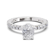 1.41 Ct Cushion Shape Solitaire Diamond Ring| 14K White Gold