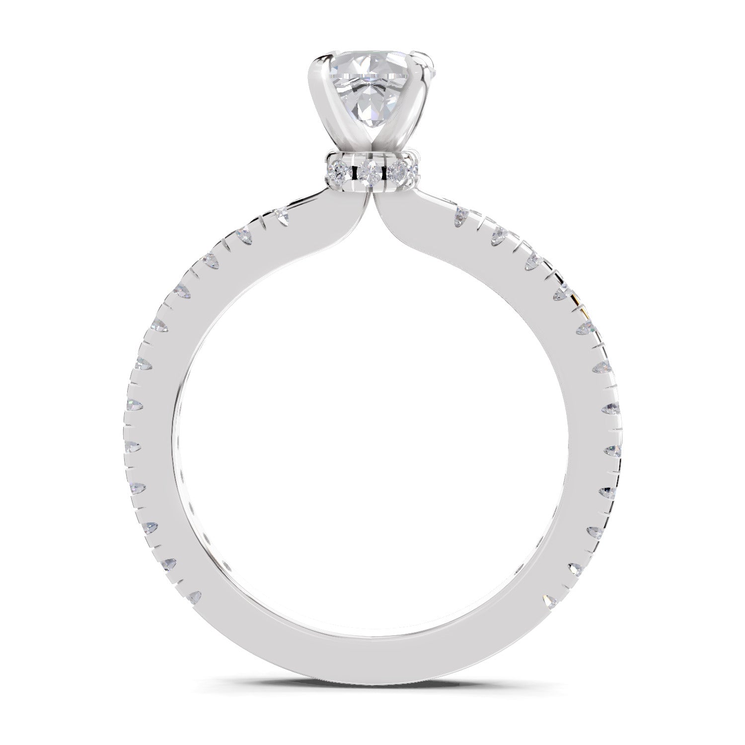 1.41 Ct Cushion Shape Solitaire Diamond Ring| 14K White Gold
