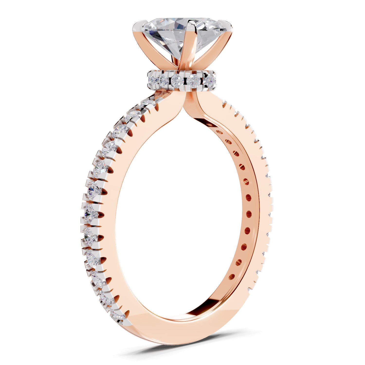 1.41 Ct Oval Shape Solitaire Diamond Ring| 14K Rose Gold