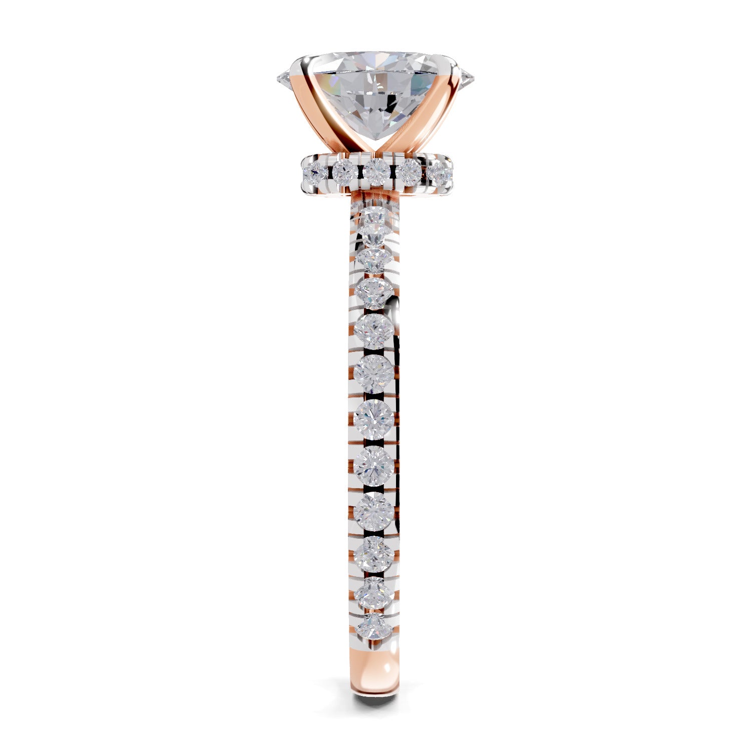 1.41 Ct Oval Shape Solitaire Diamond Ring| 14K Rose Gold