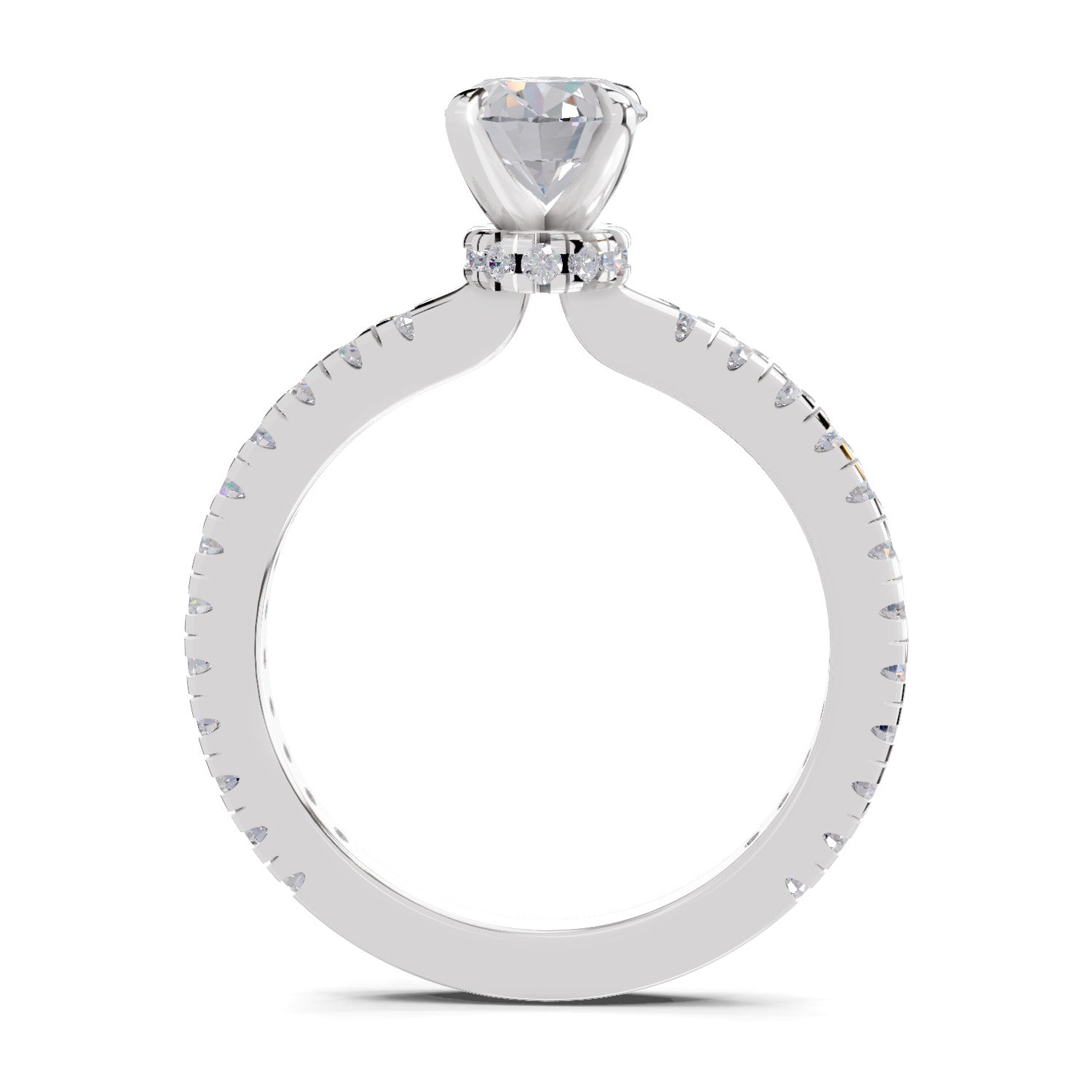 1.41 Ct Oval Shape Solitaire Diamond Ring| 14K White Gold
