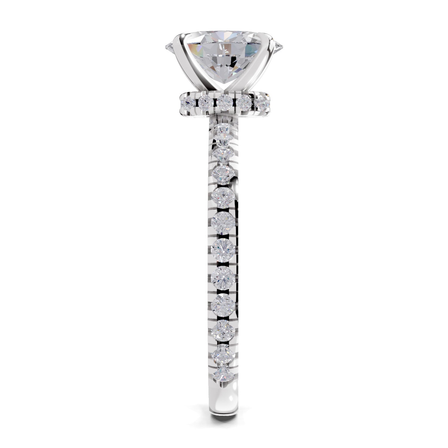 1.41 Ct Oval Shape Solitaire Diamond Ring| 14K White Gold