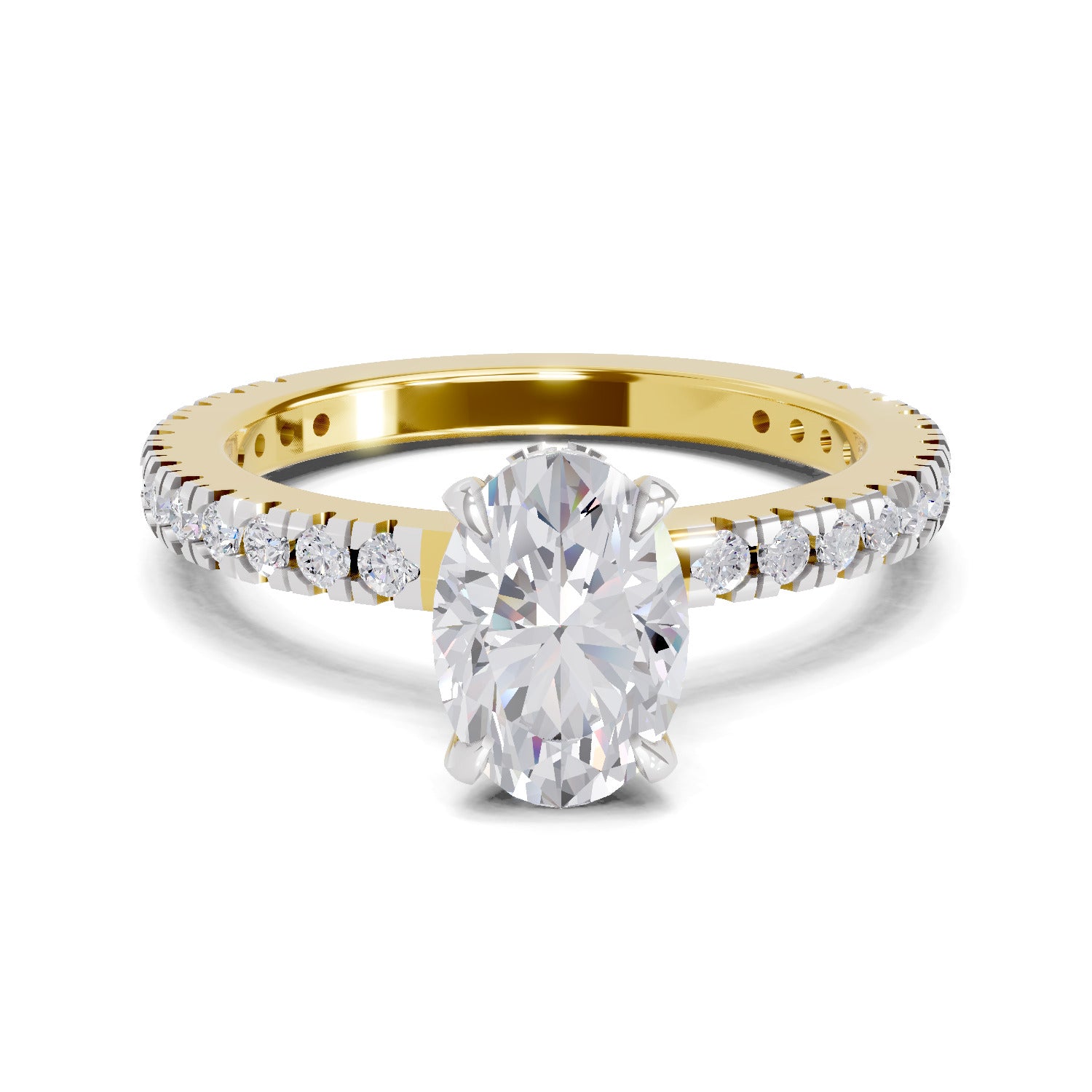 1.41 Ct Oval Shape Solitaire Diamond Ring| 14K Yellow Gold