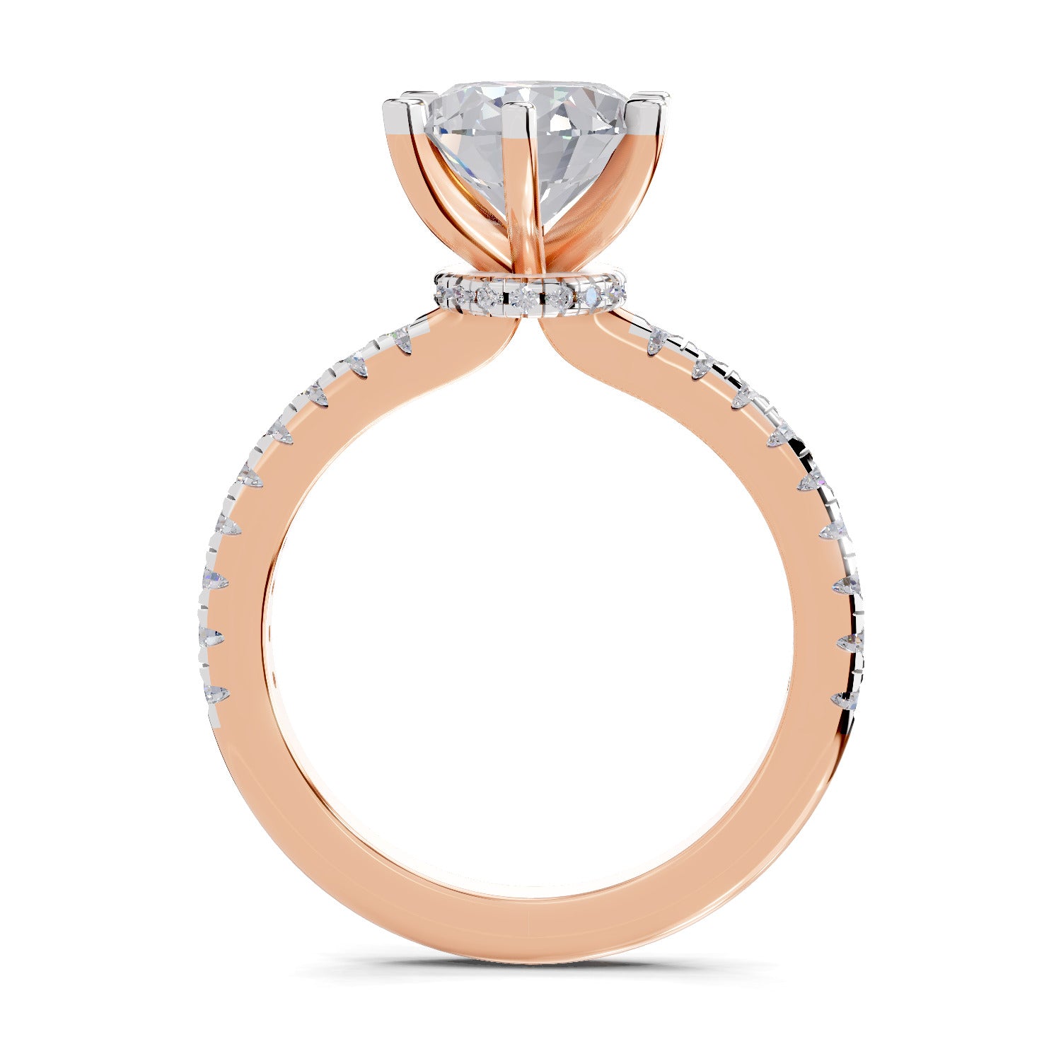 2.29 Ct Oval Shape Solitaire Diamond Ring| 14K Rose Gold