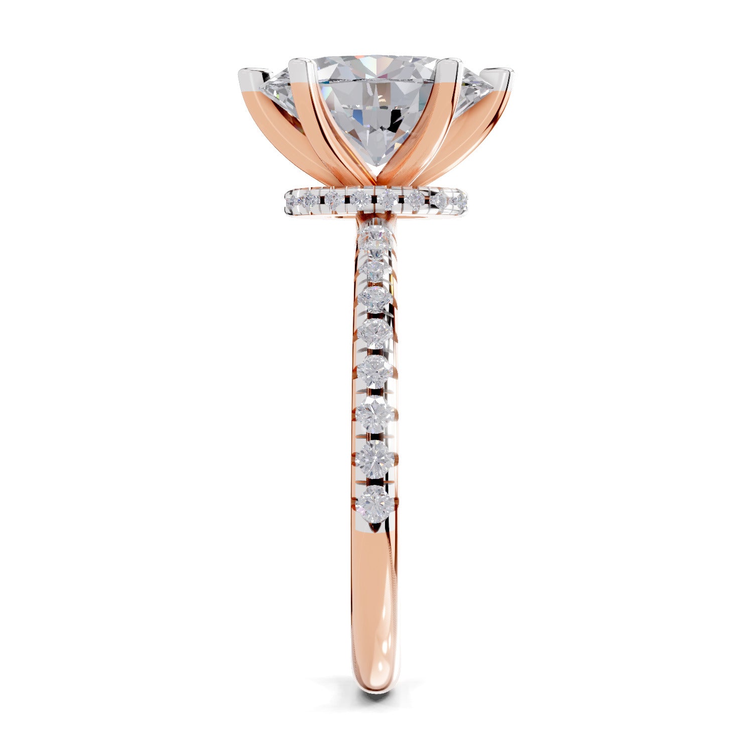 2.29 Ct Oval Shape Solitaire Diamond Ring| 14K Rose Gold