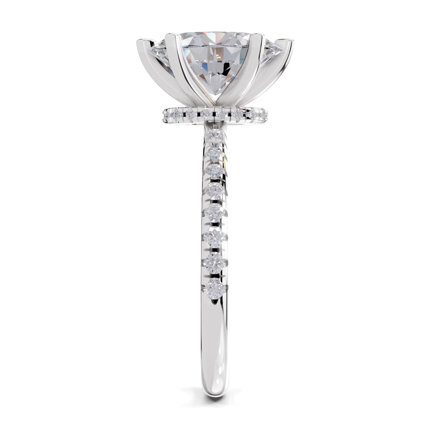 2.29 Ct Oval Shape Solitaire Diamond Ring| 14K White Gold
