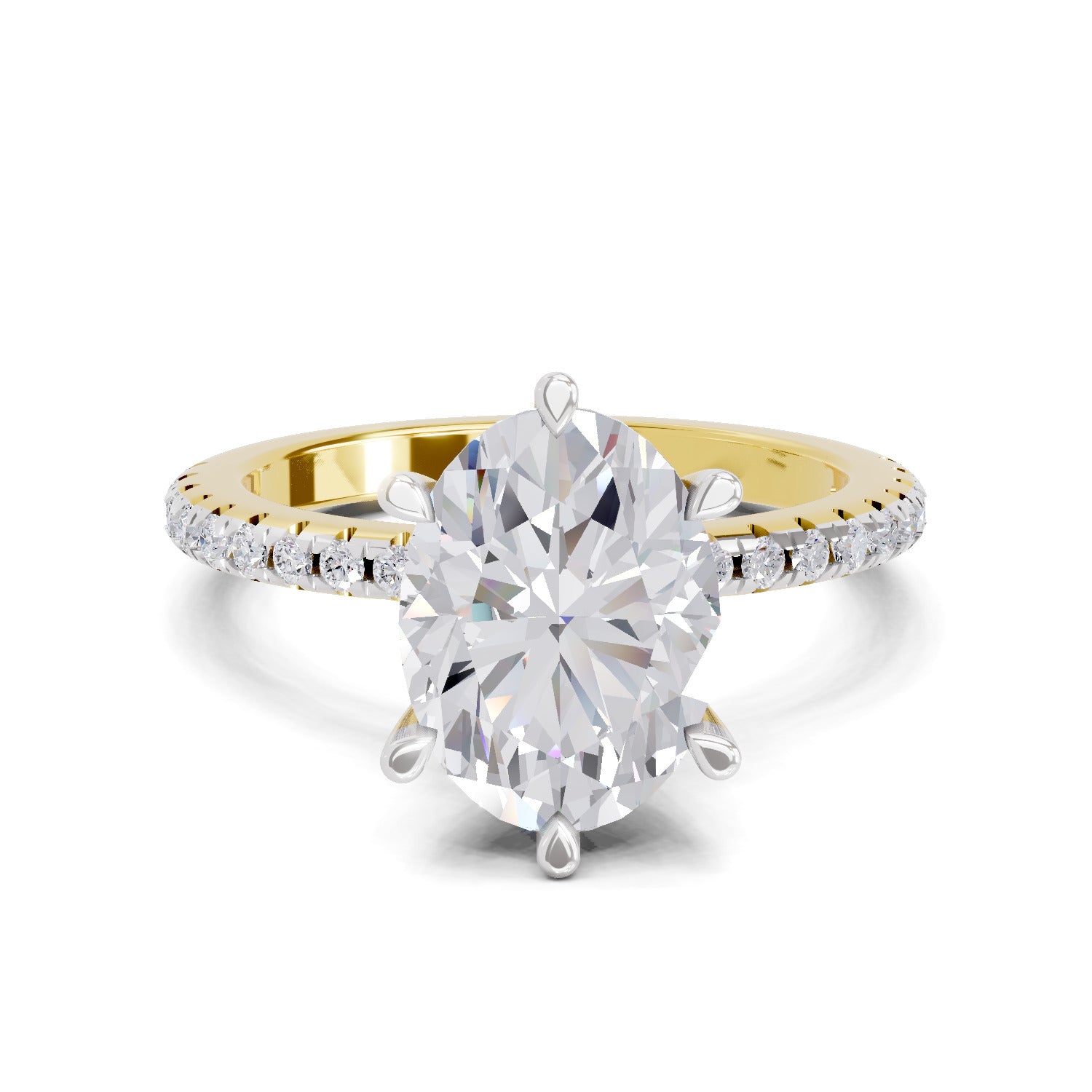 2.29 Ct Oval Shape Solitaire Diamond Ring| 14K Yellow Gold