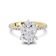 2.29 Ct Oval Shape Solitaire Diamond Ring| 14K Yellow Gold