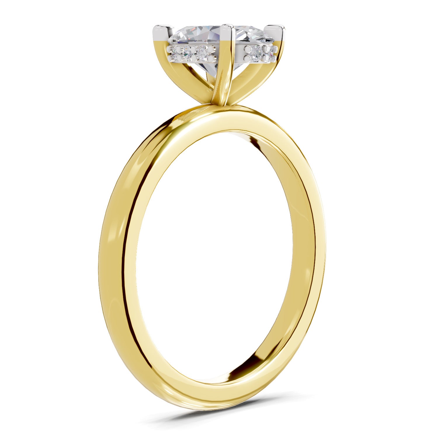1.05 Ct Oval Shape Solitaire Diamond Ring| 14K Yellow Gold